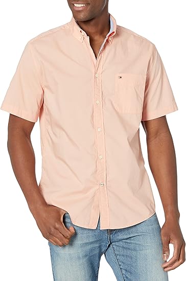 TOMMY HILFIGER Men's Short Sleeve Button Down in Classic Fit