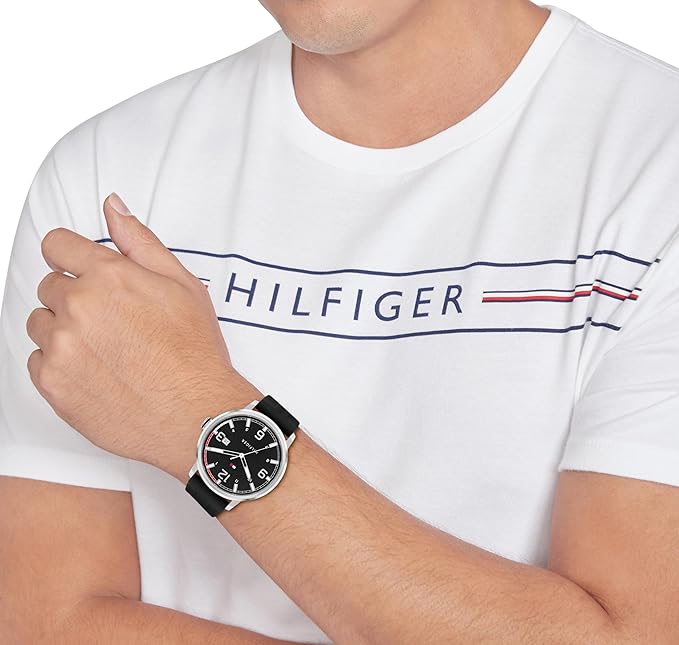 TOMMY HILFIGER Black Dial Round Shaped Casual Men Watch_TH1710481W