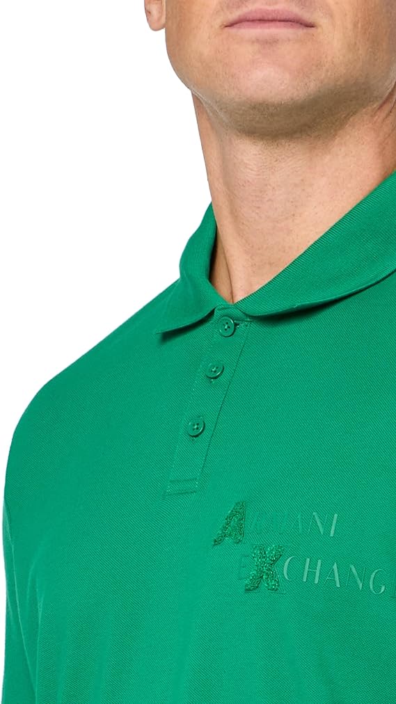 Armani Exchange Men's Regular Fit Sponge Logo Polo