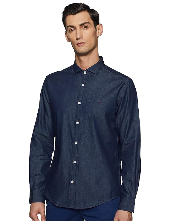 TOMMY HILFIGER Regular Fit Solid Twill Shirt