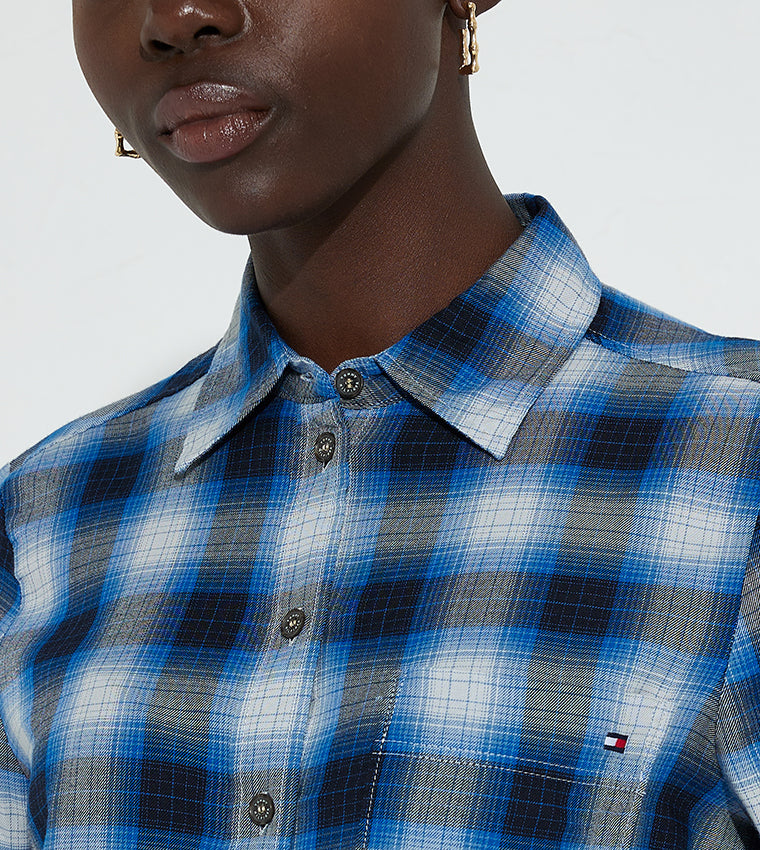 Tommy Hilfiger  Follow Checkered Relaxed Fit Flannel Shirt