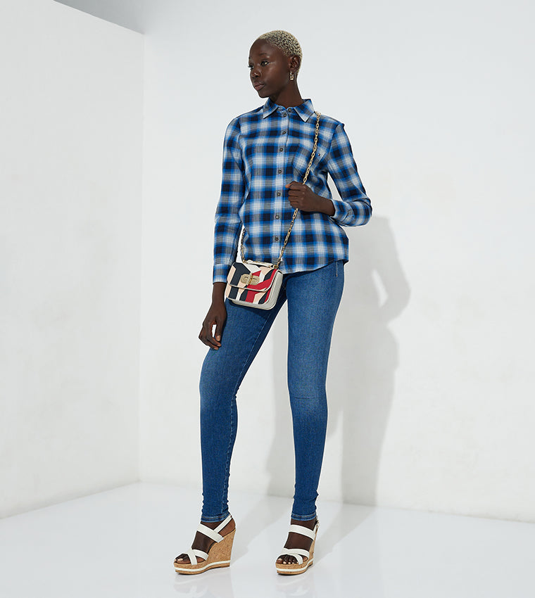 Tommy Hilfiger  Follow Checkered Relaxed Fit Flannel Shirt