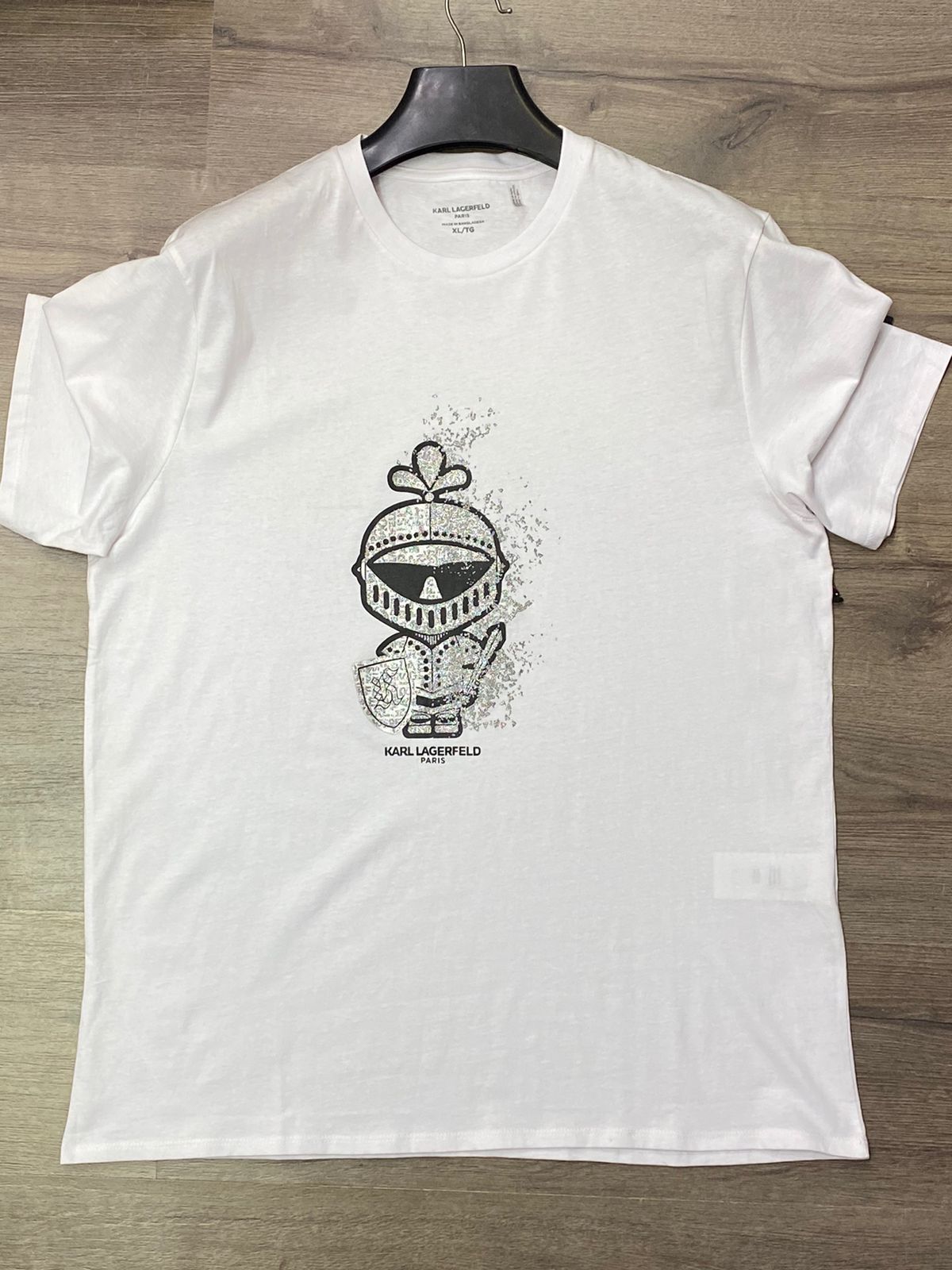 KARL LAGERFELD PARIS MEN.S Reflective Karl Armour Graphic T-shirt Reflective