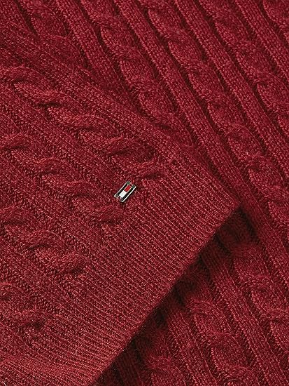 TOMMY HILFIGER Soft Wool Cable Knit Dress - Red | Very Ireland