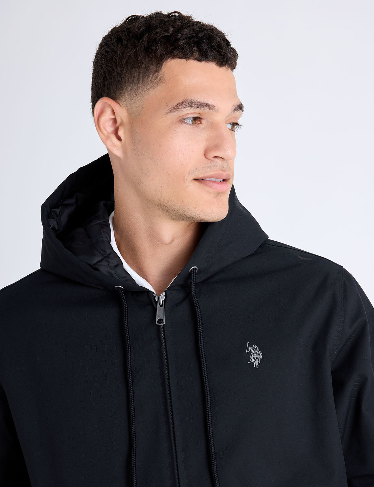 US Polo Assn. Solid Midweight Hooded Jacket - HIPPO US Brands US. POLO ASSN