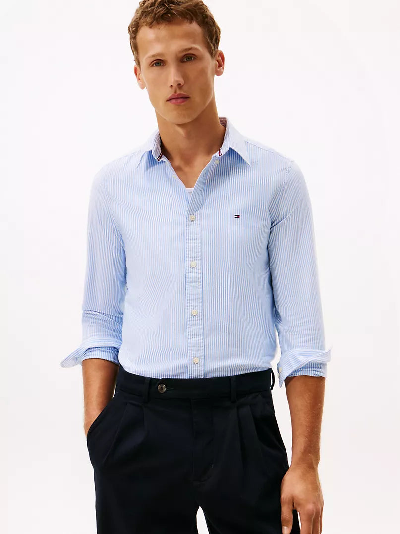 Tommy Hilfiger Slim Fit Stretch Stripe Oxford Shirt - HIPPO US Brands Tommy Hilfiger