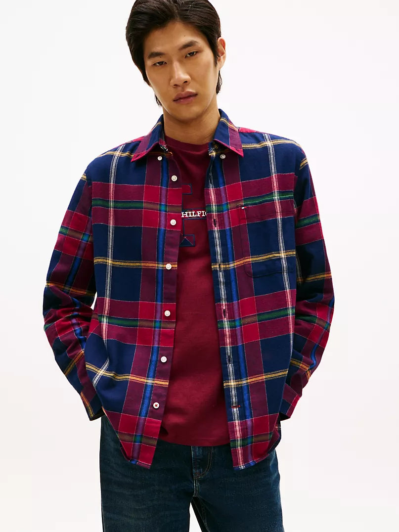 Tommy Hilfiger Plaid Brushed Flannel Shirt - HIPPO US Brands Tommy Hilfiger