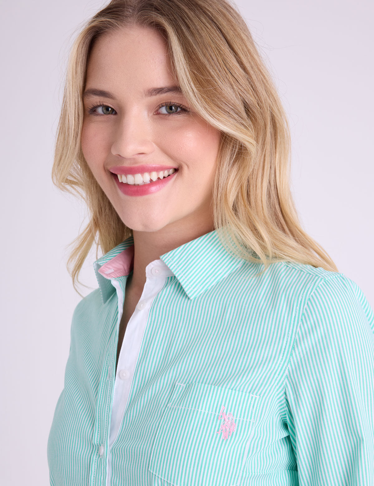 US POPP ASSN STRIPED POPLIN LONG SLEEVE SHIRT - HIPPO US Brands US. POLO ASSN