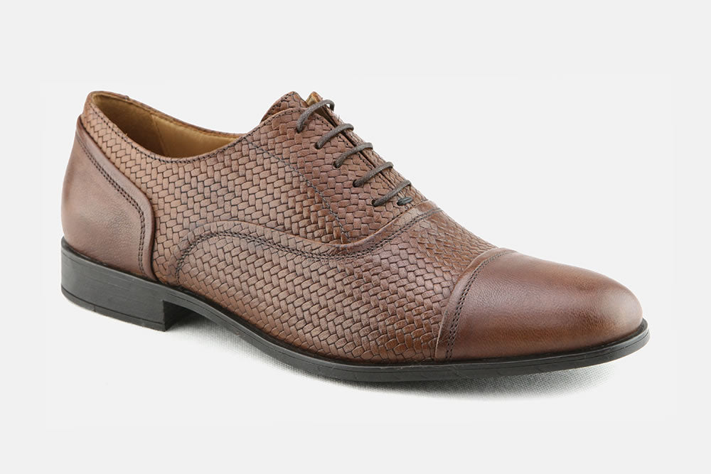 GEOX BRYCETON TRESSE COGNAC Brown leather Geox oxfords
