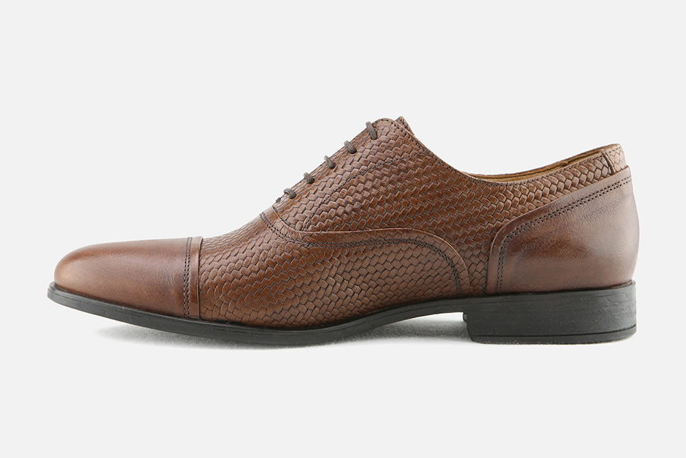 GEOX BRYCETON TRESSE COGNAC Brown leather Geox oxfords