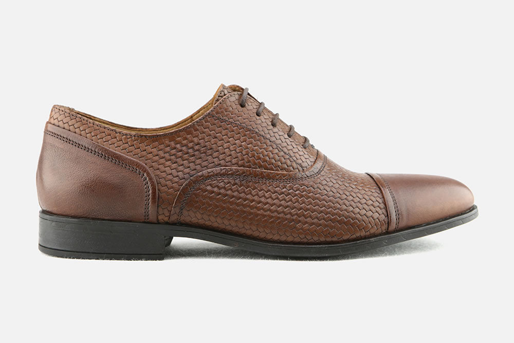 GEOX BRYCETON TRESSE COGNAC Brown leather Geox oxfords