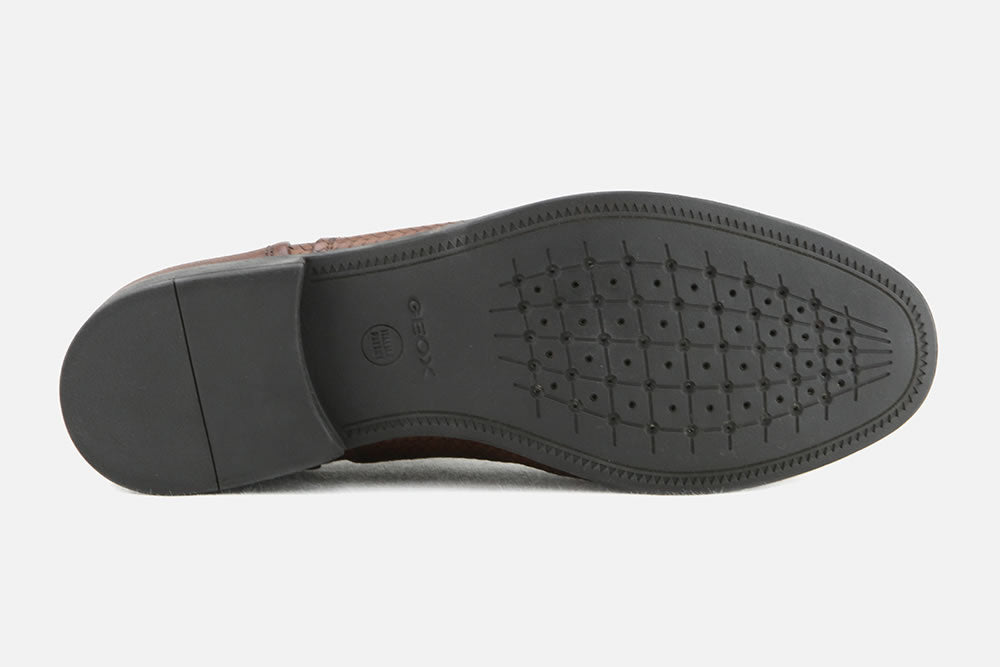 GEOX BRYCETON TRESSE COGNAC Brown leather Geox oxfords