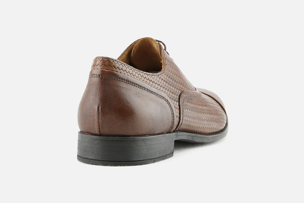 GEOX BRYCETON TRESSE COGNAC Brown leather Geox oxfords