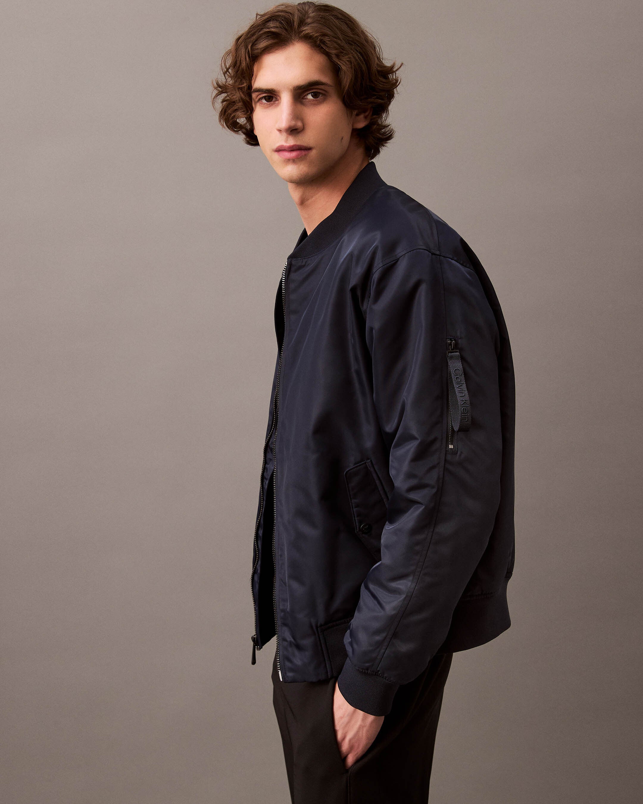 CALVIN KLEIN Padded Nylon Bomber Jacket