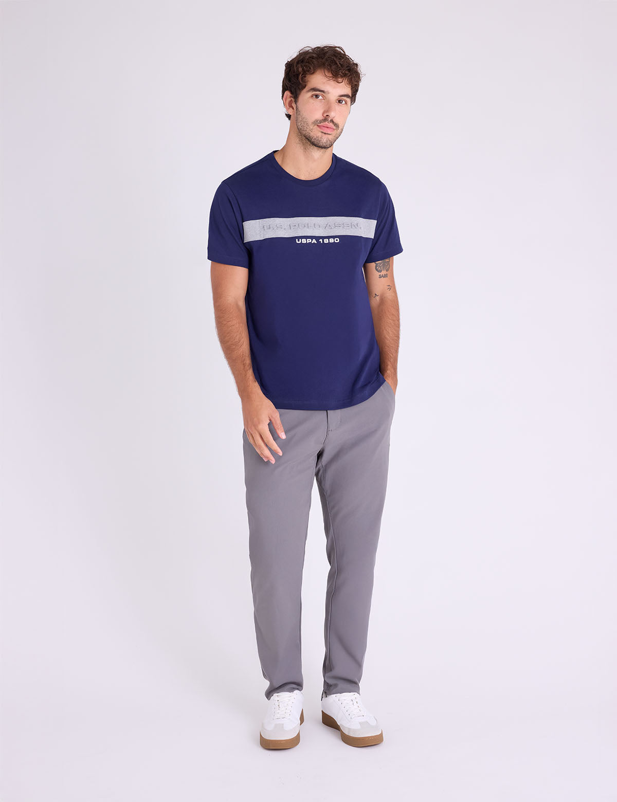 USPA Embossed Logo Jersey T-shirt - HIPPO US Brands US. POLO ASSN