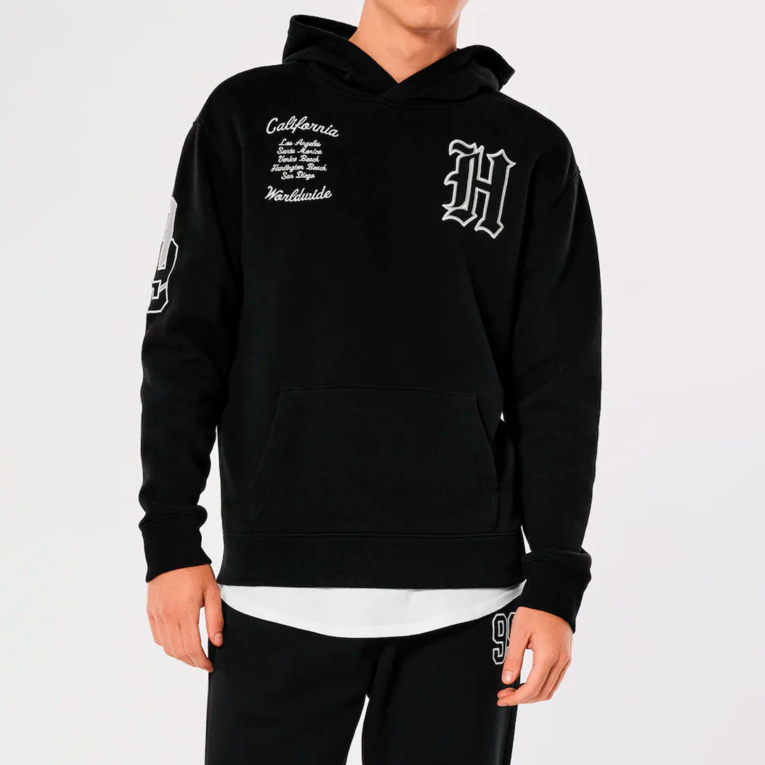 HOLLISTER Abrigo Buzo Canguro Original Los Angeles