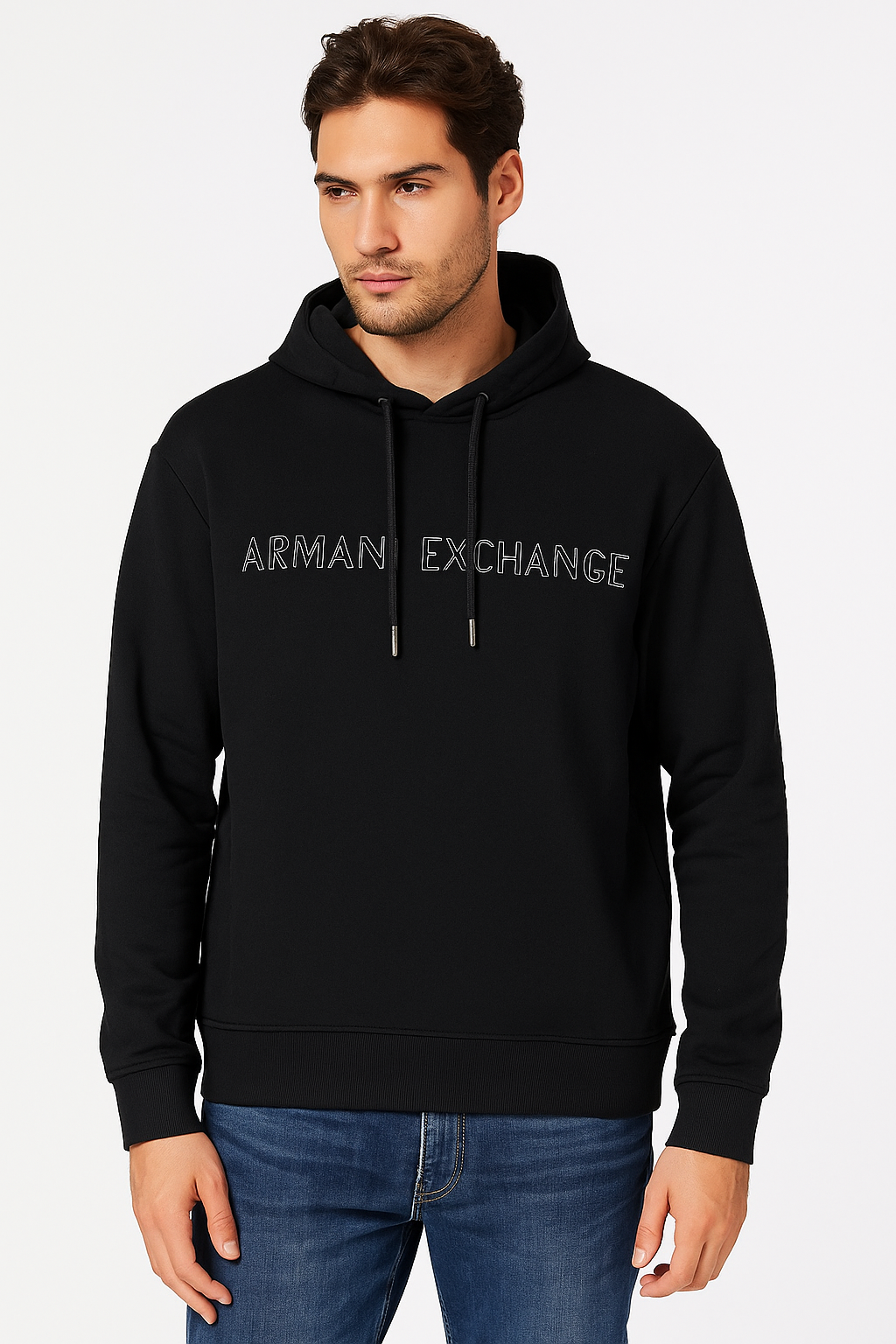 ARMANI EXCHANGE Men’s Logo Print Hoodie