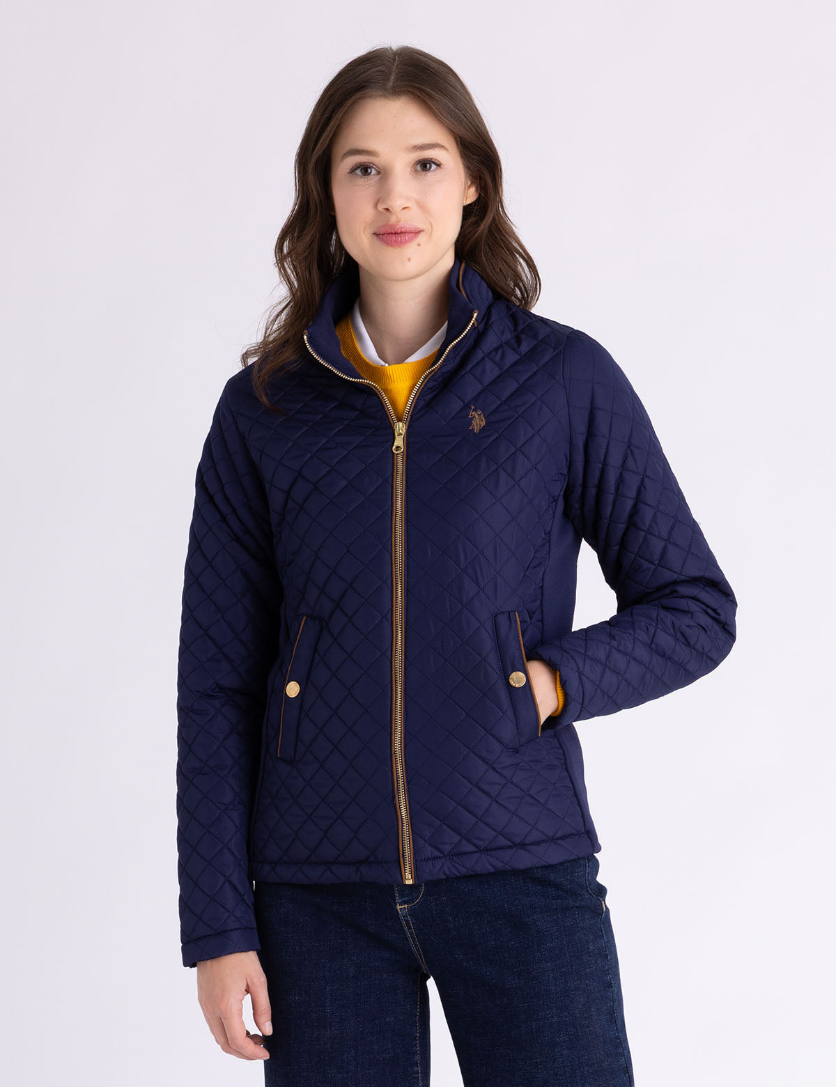 US. Polo Assn QUILTED SIDE KNIT MOTO JACKET - HIPPO US Brands US. POLO ASSN