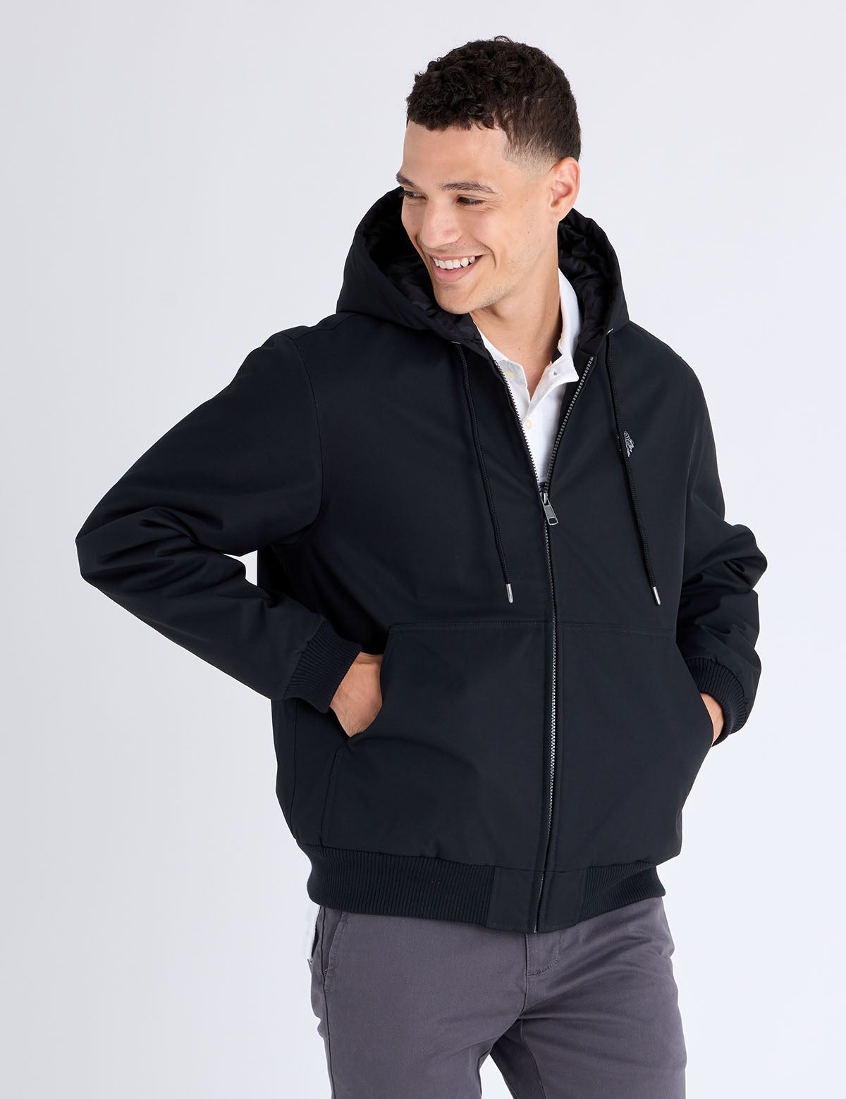 US Polo Assn. Solid Midweight Hooded Jacket - HIPPO US Brands US. POLO ASSN