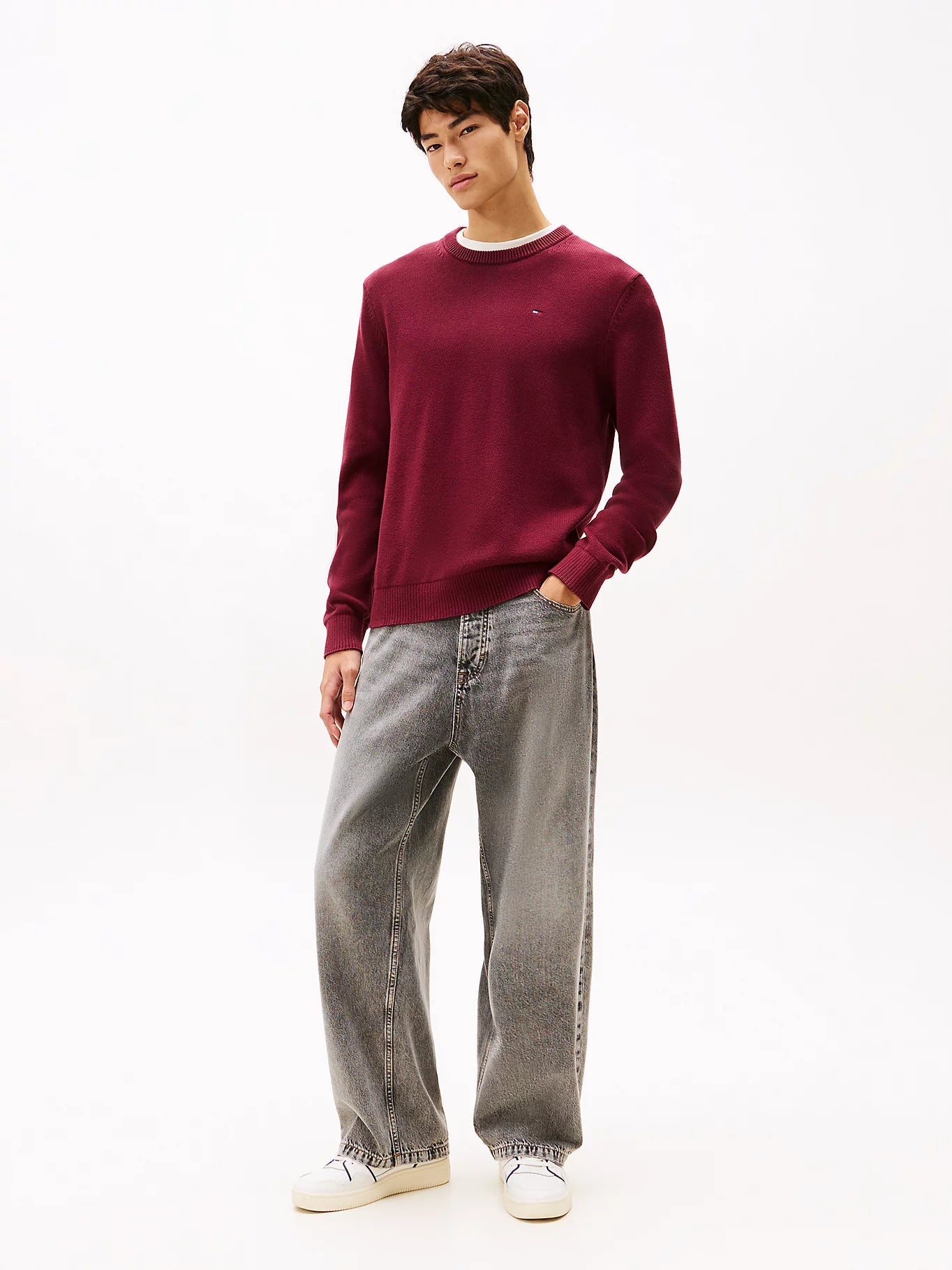 Tommy Hilfiger Flag Embroidery Crew Neck Jumper