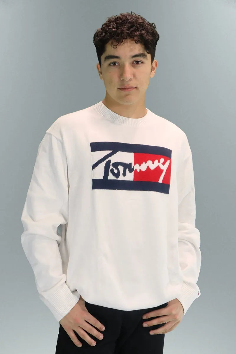 TOMMY JEANS Crew Neck Relaxed Fit Jumper