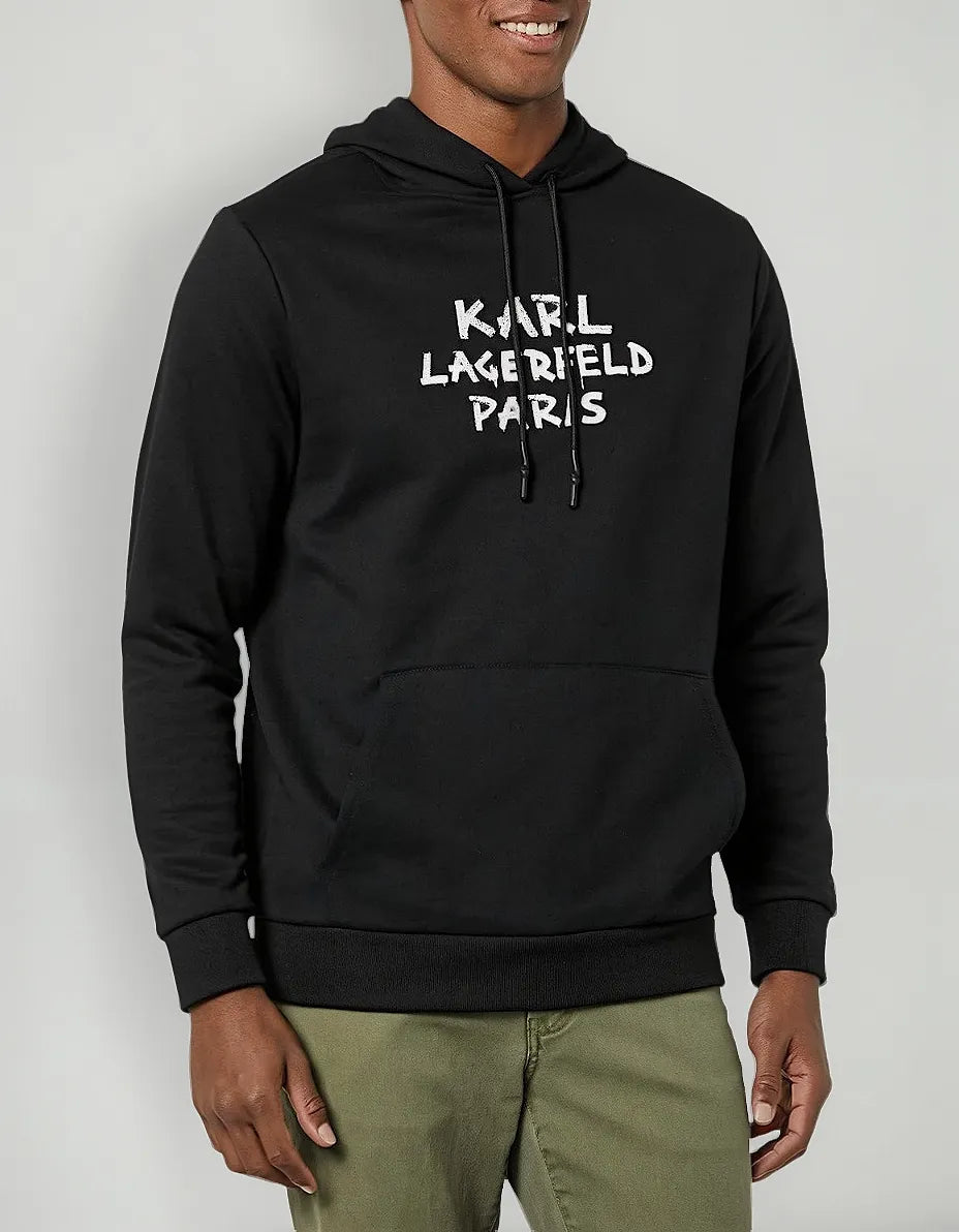 KARL LAGERFELD PARIS  Casual Black Men's Logo Sweatshirt