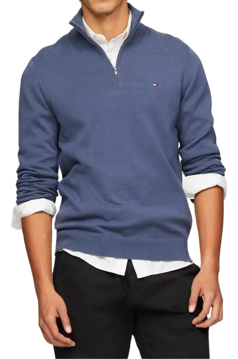 TOMMY HILFIGER Men's Zip-Up Premium Cotton Sweater