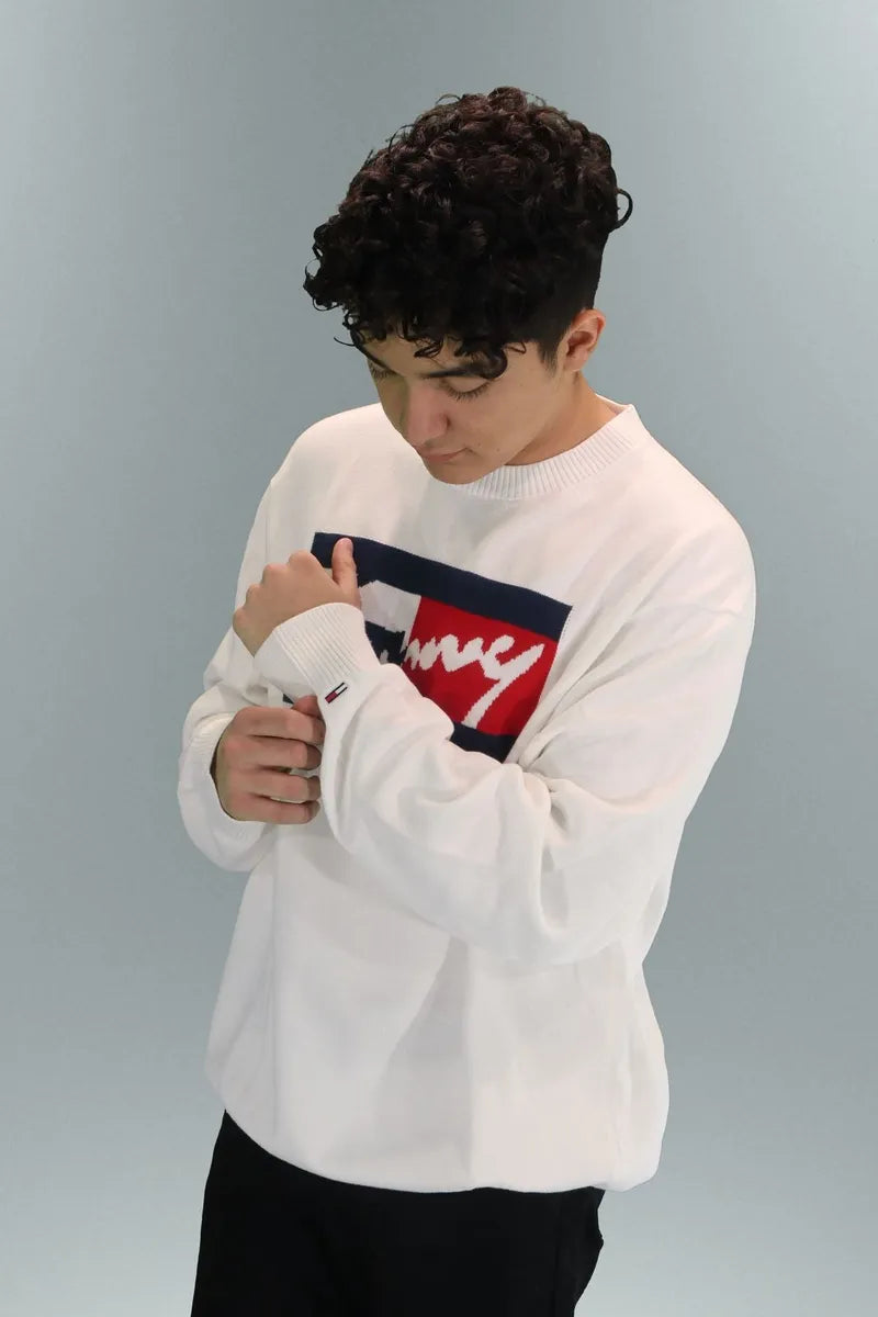TOMMY JEANS Crew Neck Relaxed Fit Jumper