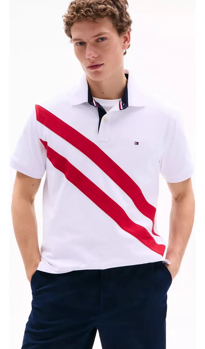 TOMMY HILFIGER Regular Fit Banner Stripe Polo