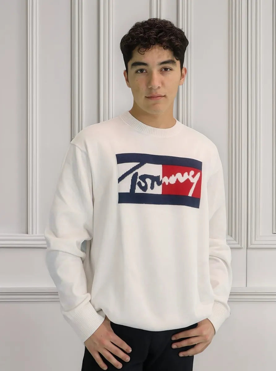 TOMMY JEANS Crew Neck Relaxed Fit Jumper