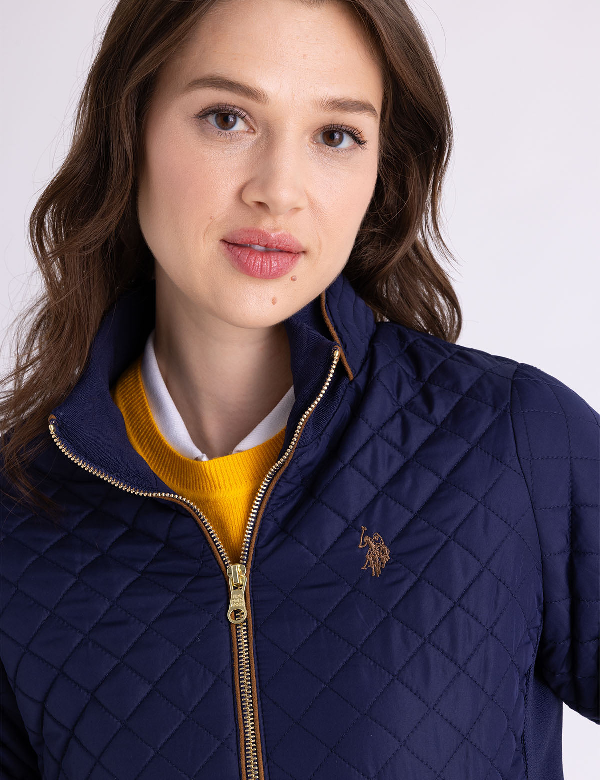 US. Polo Assn QUILTED SIDE KNIT MOTO JACKET - HIPPO US Brands US. POLO ASSN