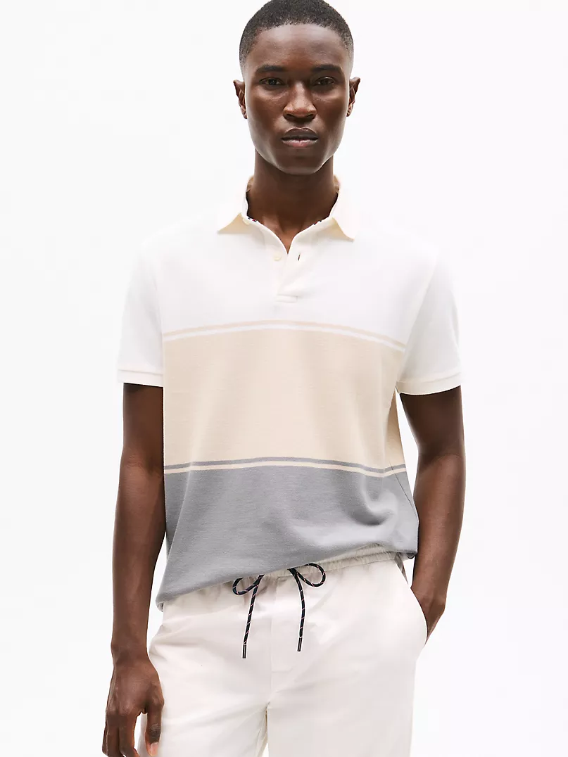 TOMMY HILFIGER Regular Fit Colorblock Wicking Polo