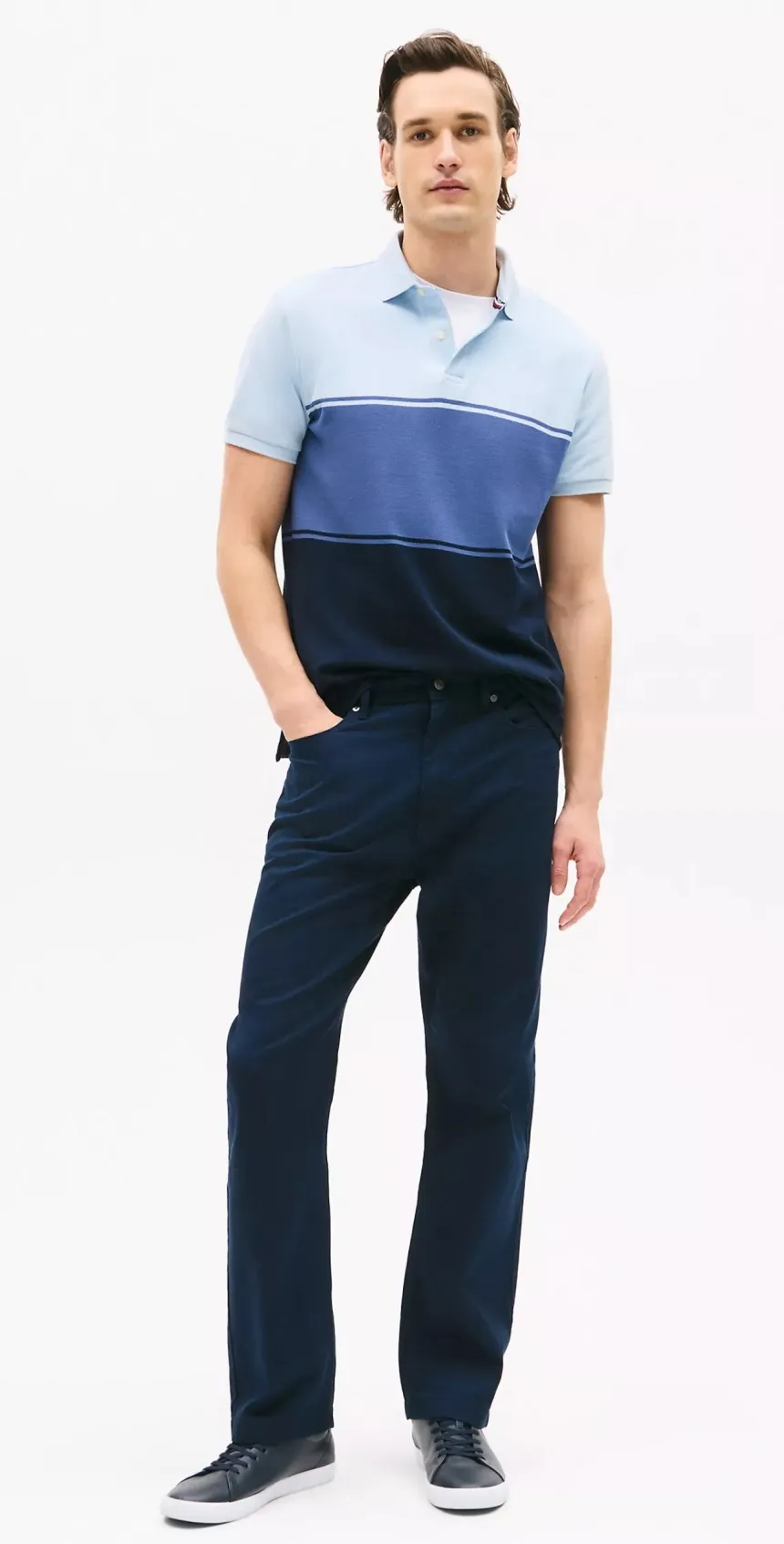 TOMMY HILFIGER Regular Fit Colorblock Wicking Polo