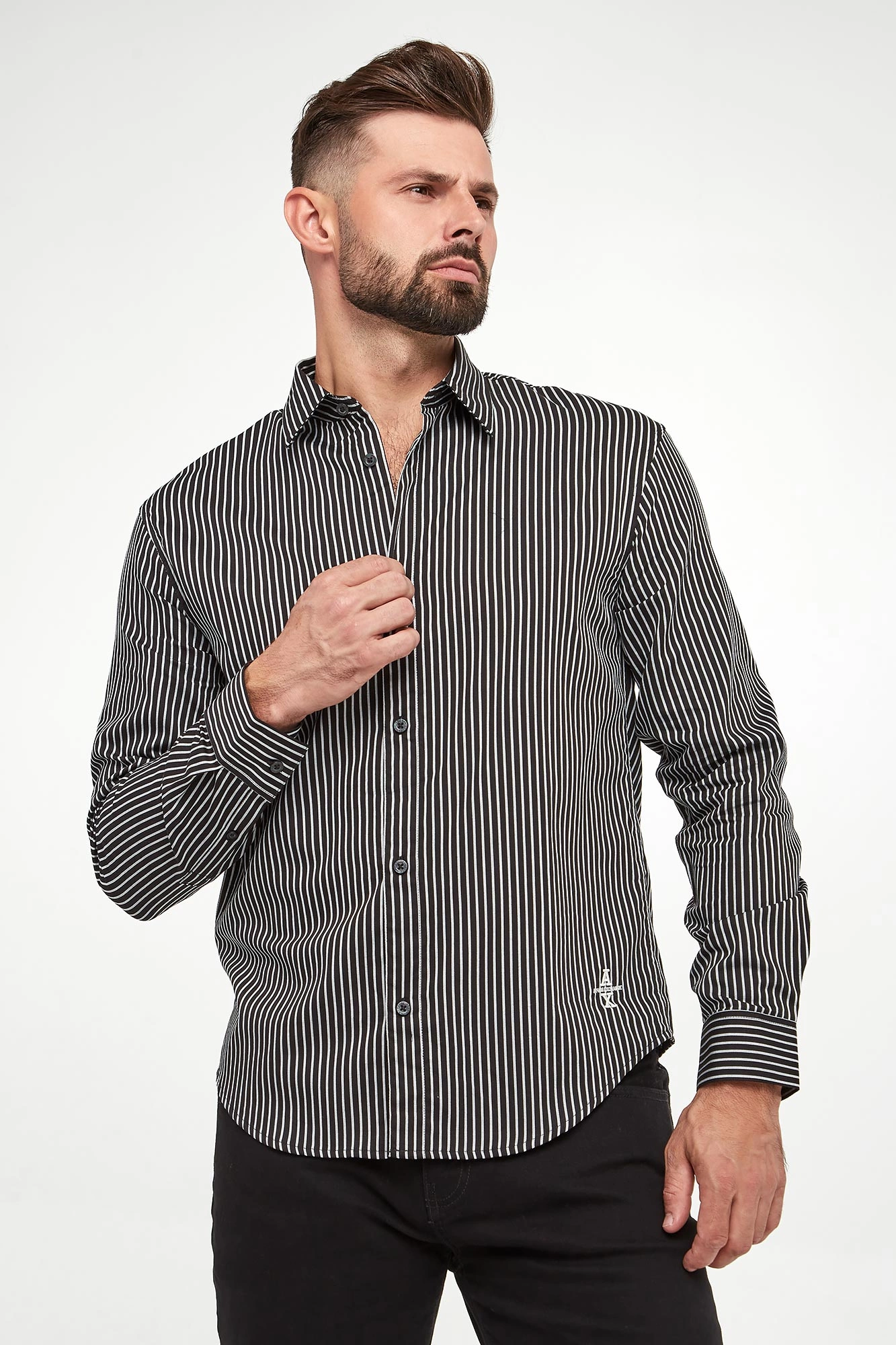 Armani Exchange Grid Stripe Shirt