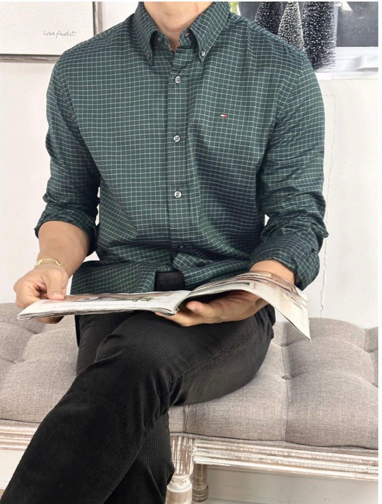 Tommy Hilfiger Regular Fit Check Herringbone Shirt - HIPPO US Brands Tommy Hilfiger