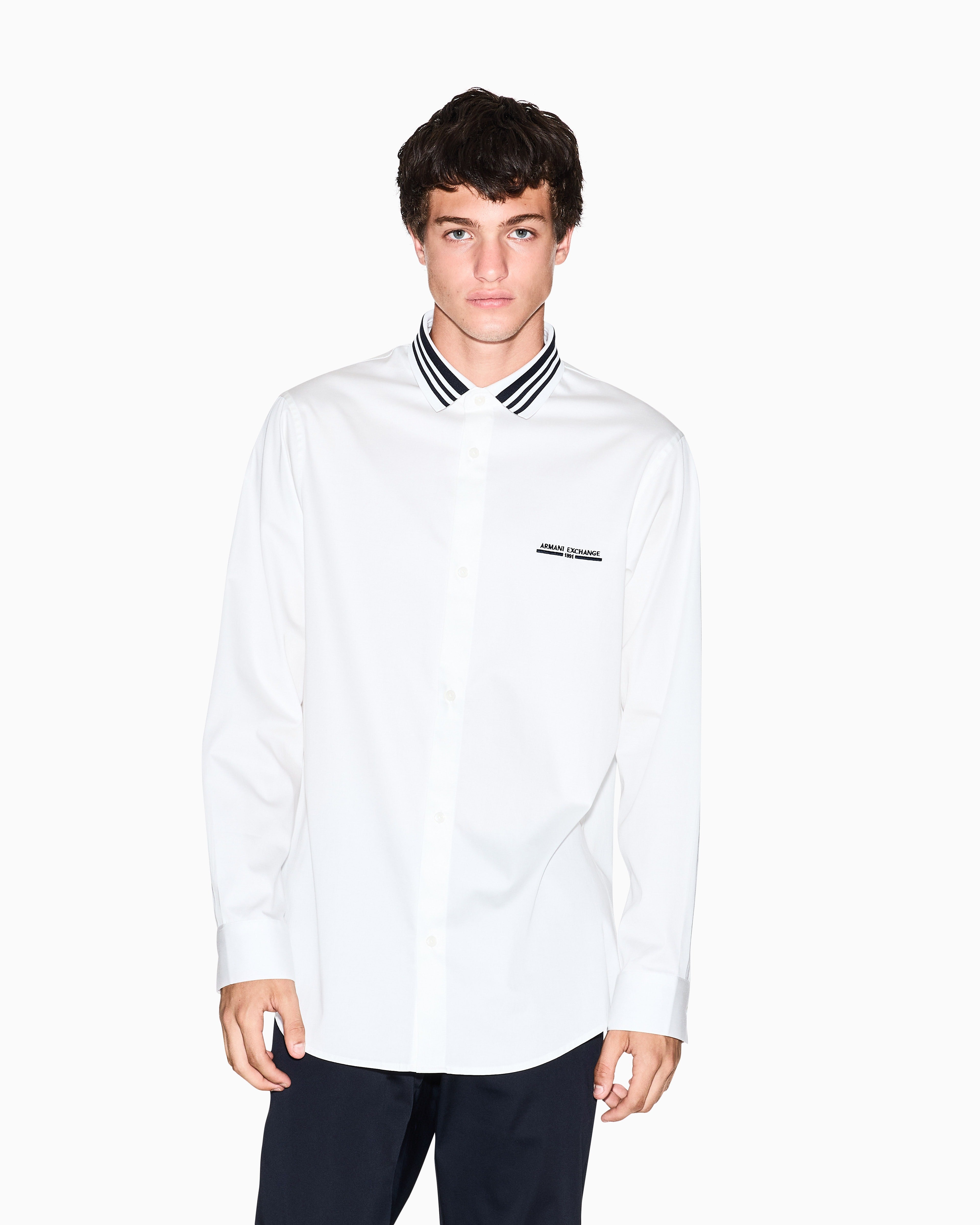 Armani Exchange Regular fit shirt with contrasting piping