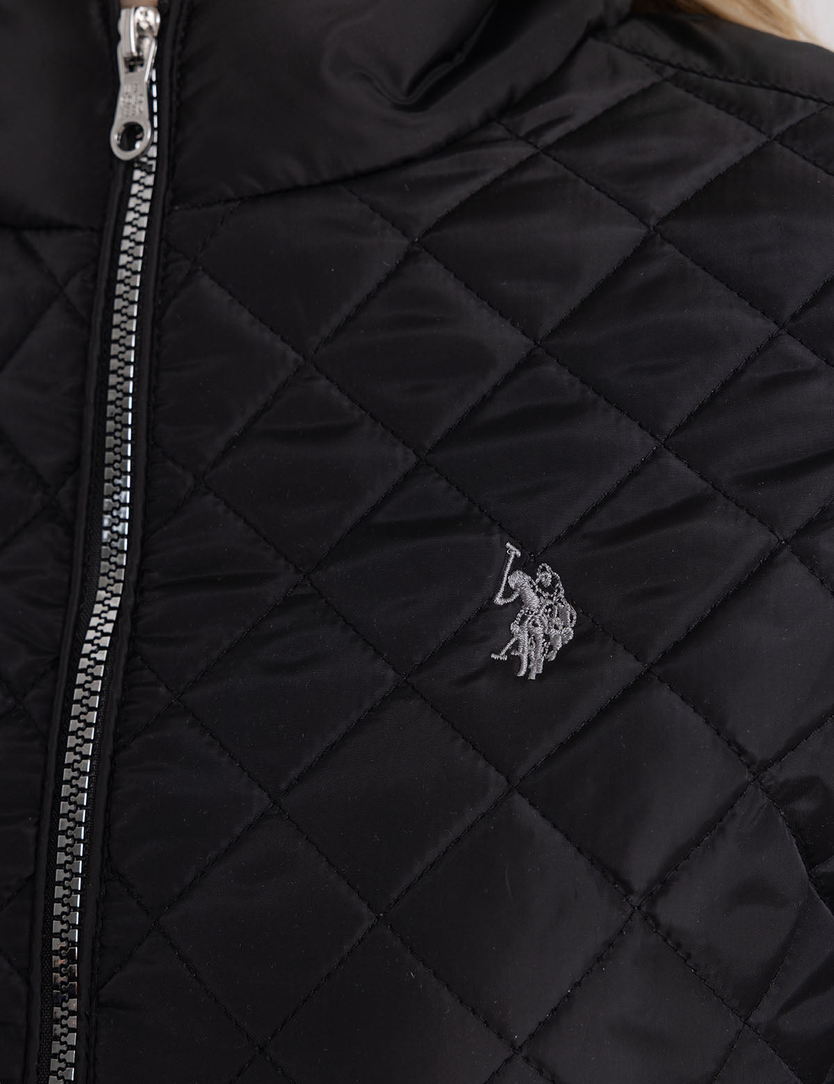 US Polo Assn Quilted Side Knit Moto Jacket - HIPPO US Brands US. POLO ASSN