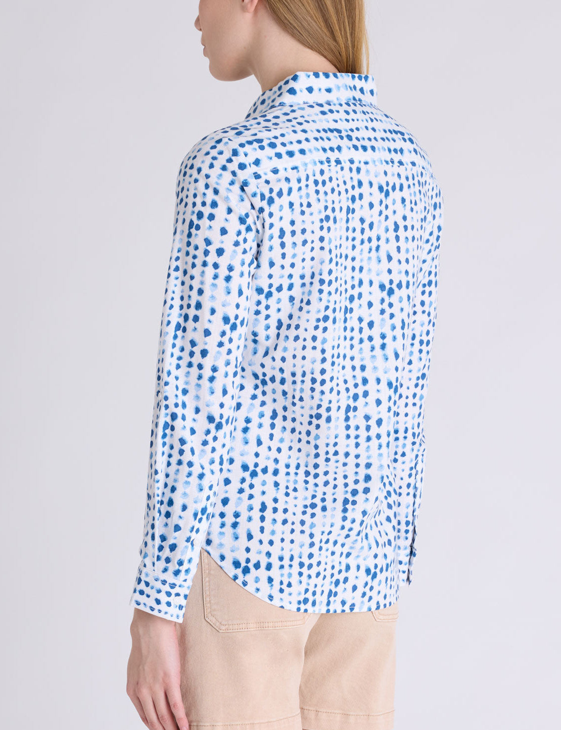 US POLO ASSN CROCHET TRIM PRINTED LINEN LONG SLEEVE SHIRT - HIPPO US Brands US. POLO ASSN
