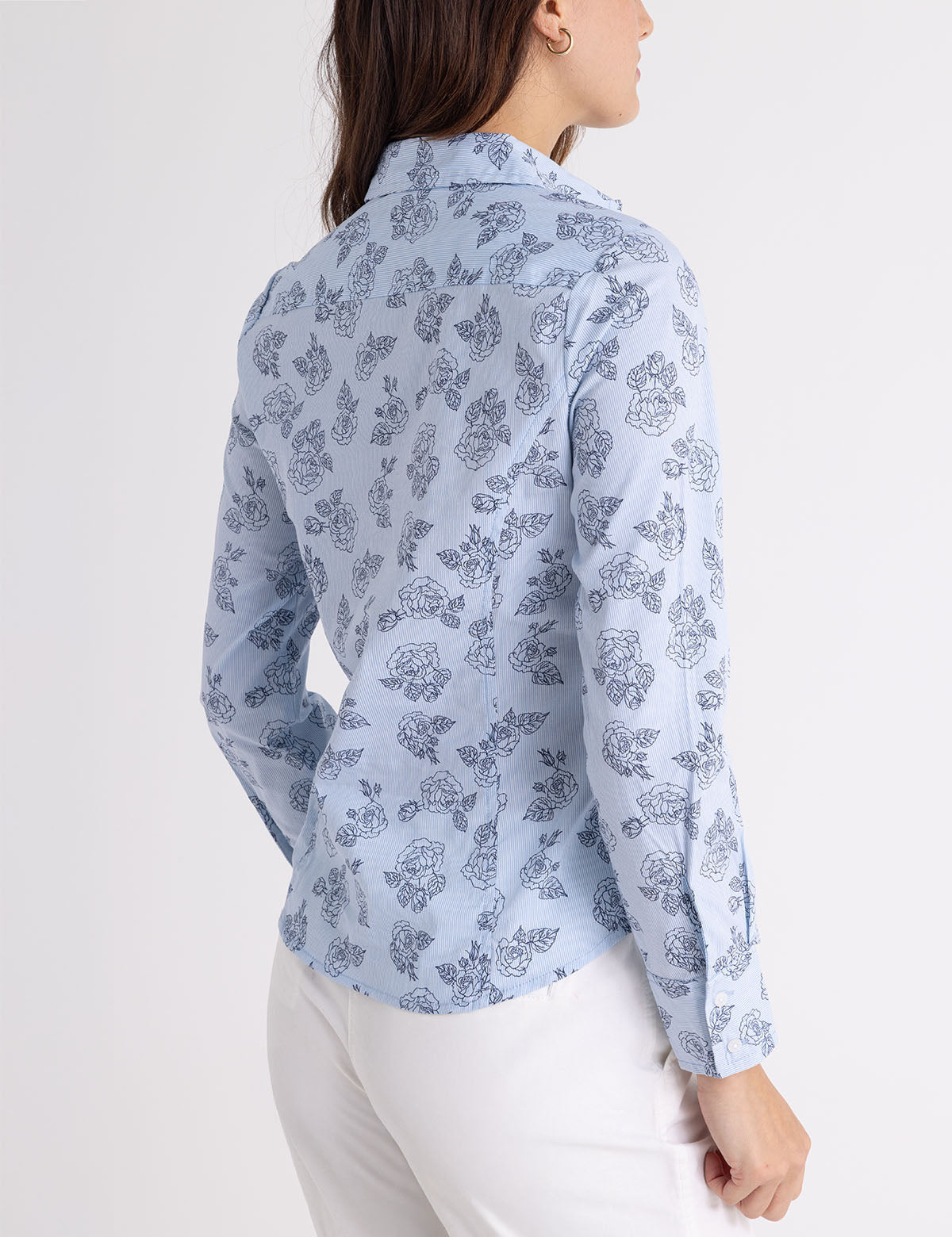 US POLO ASSN LONG SLEEVE FITTED PRINTED POPLIN SHIRT - HIPPO US Brands US. POLO ASSN