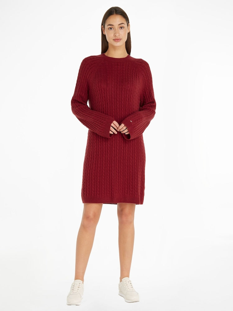 Tommy Hilfiger Soft Wool Cable Knit Dress - HIPPO US Brands Tommy Hilfiger