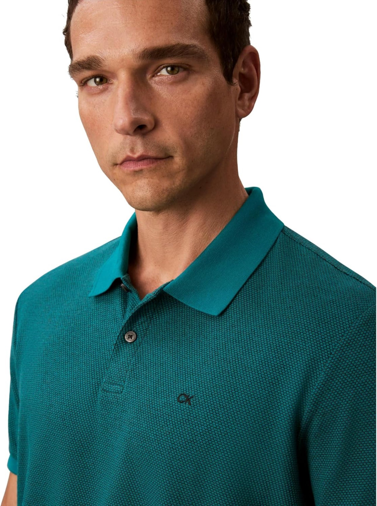 Calvin Klein Men's Jacquard Refined Polo
