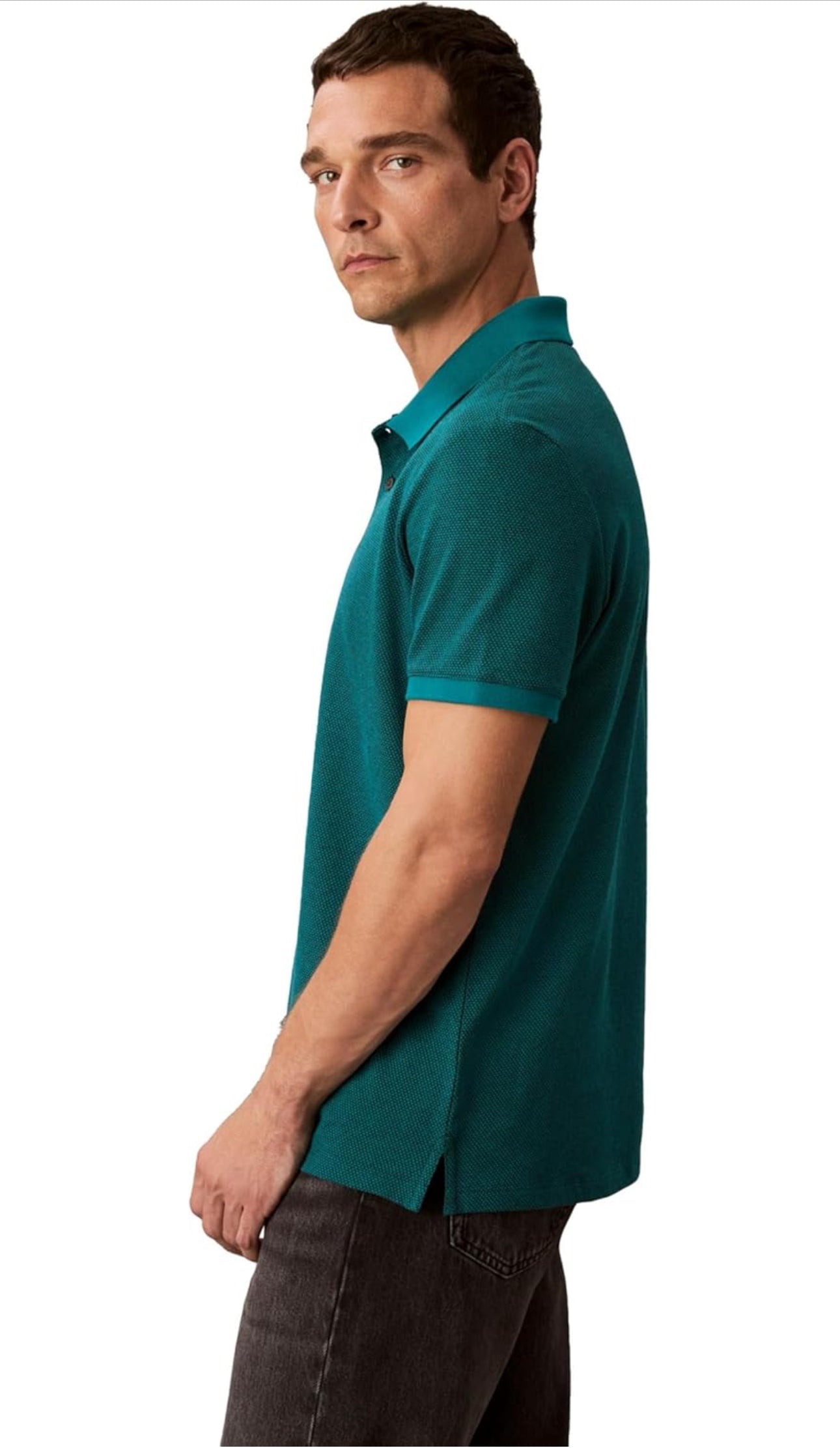 Calvin Klein Men's Jacquard Refined Polo