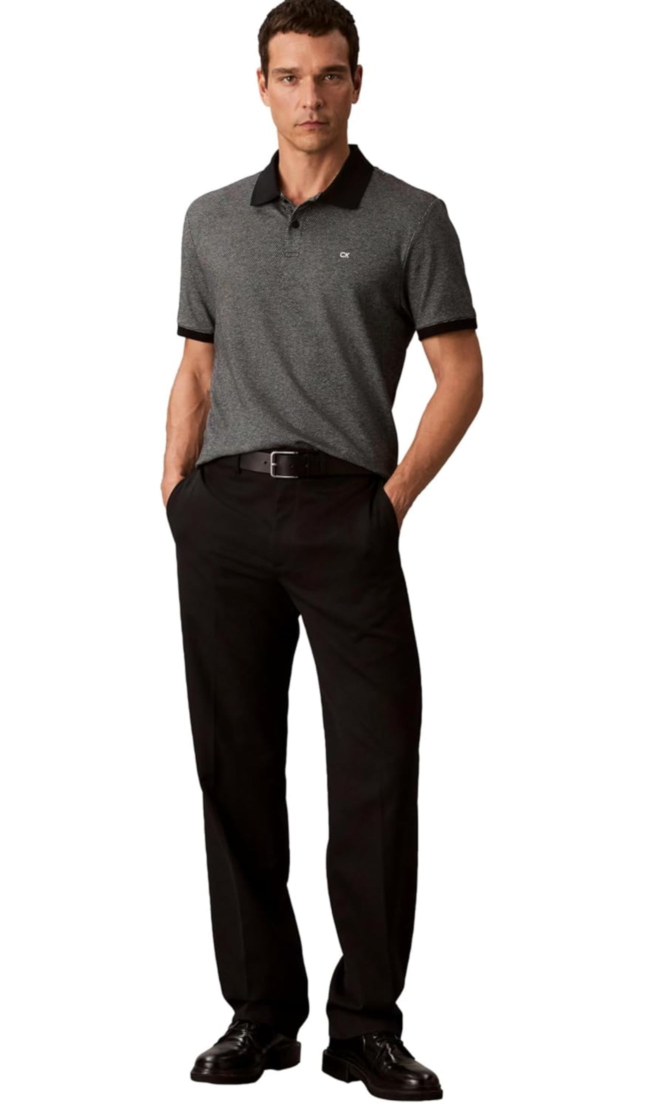 Calvin Klein Men's Jacquard Refined Polo