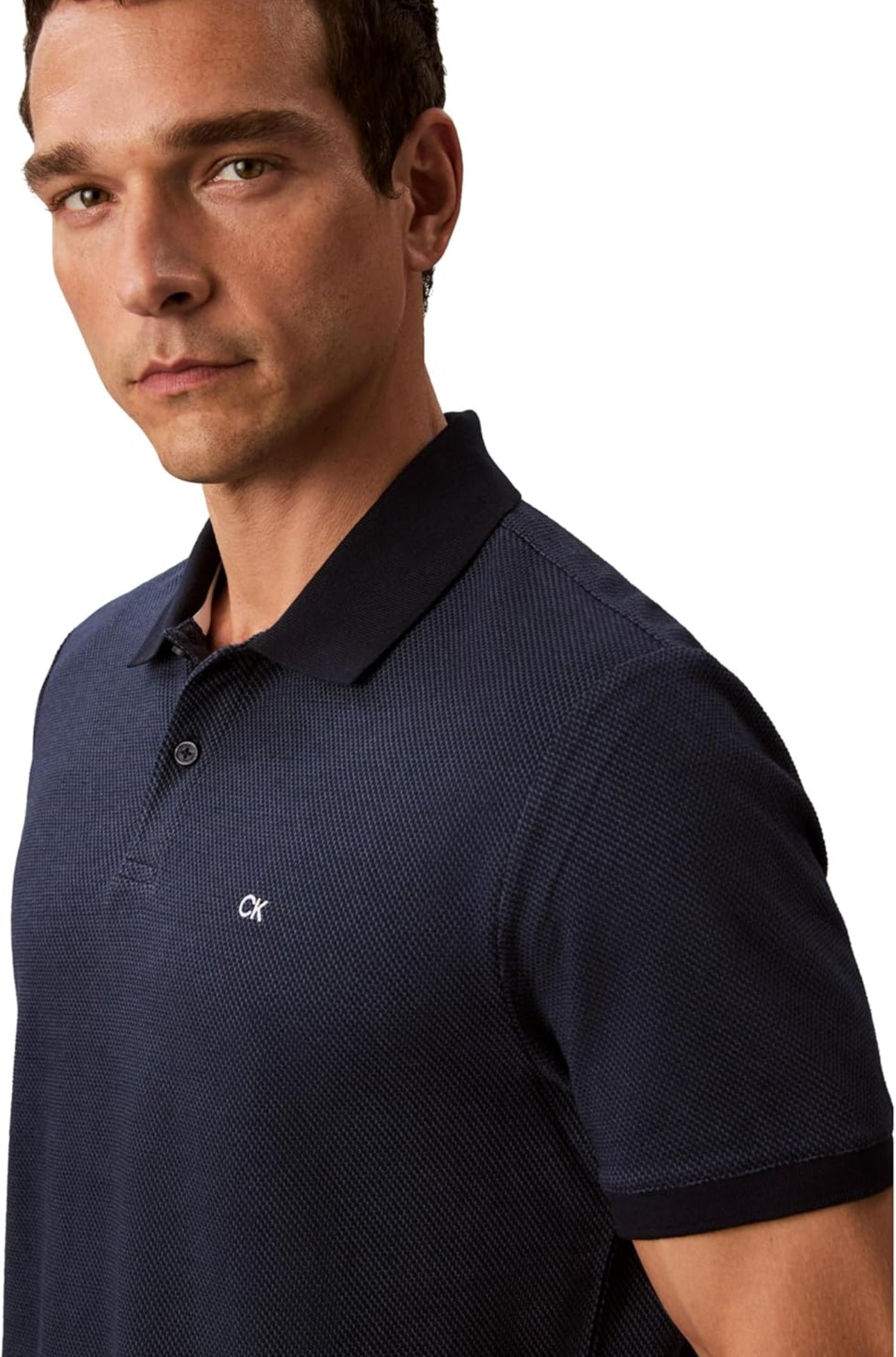 Calvin Klein Men's Jacquard Refined Polo