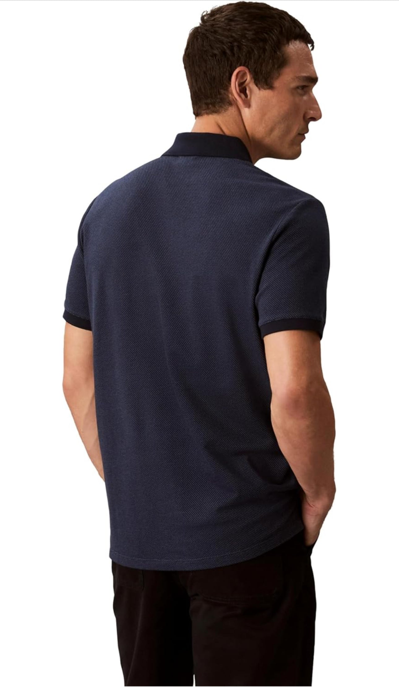Calvin Klein Men's Jacquard Refined Polo