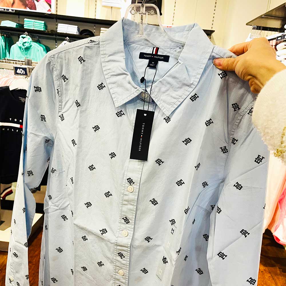 Tommy Hilfiger Fil Coupe Monogram Shirt - Blue