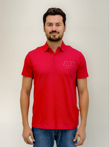 A｜X ARMANI EXCHANGE Men's Regular Fit Shiney Logo Polo