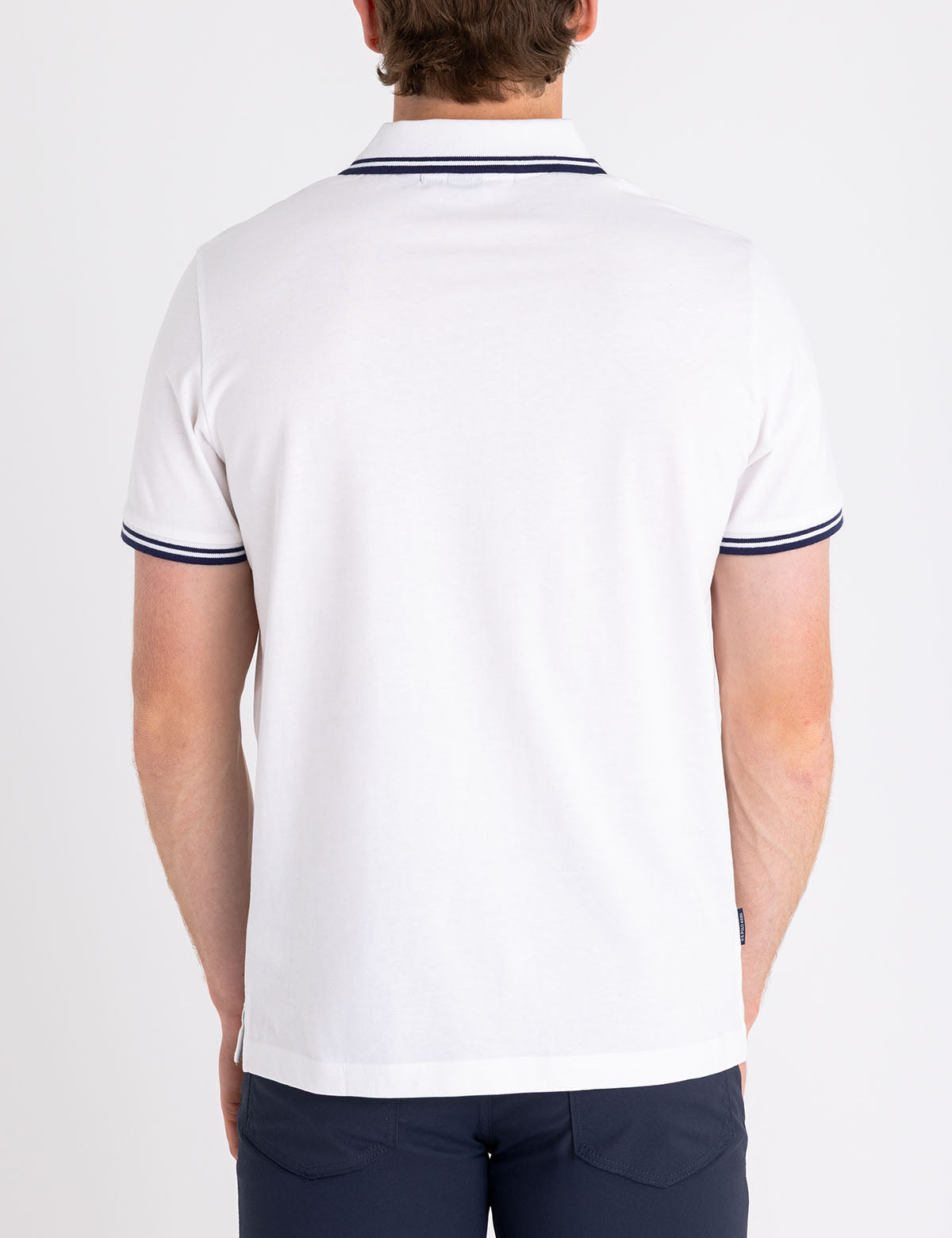 U.S. POLO ASSN. ZIPPER PLACKET TIPPED JERSEY POLO SHIRT
