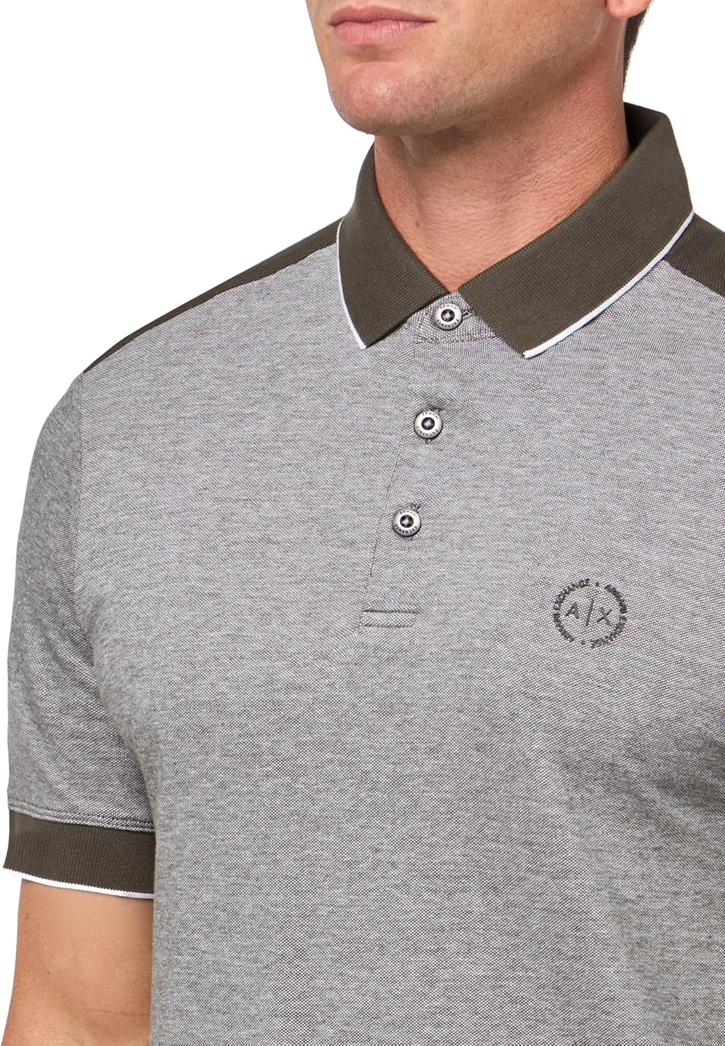 ARMANI EXCHANGE Cotton polo with contrasting details