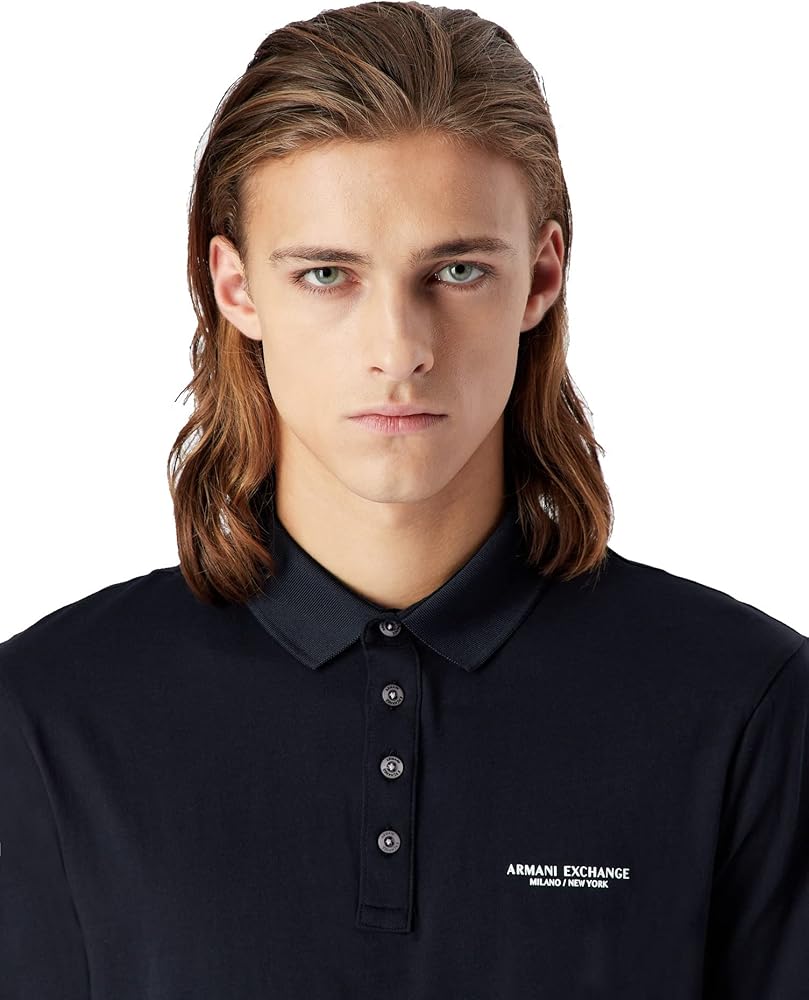 ARMANI EXCHANGE Regular fit cotton jersey polo shirt
